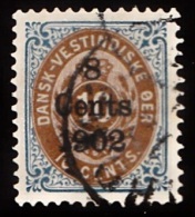 1902. Surcharge. Copenhagen Surcharge. 8 Cents 1902 On 10 C. Blue/brown. Normal Frame. ... (Michel: 26 I) - JF103501 - Deens West-Indië