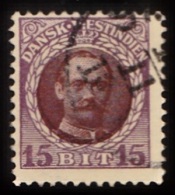 1907-1908. Frederik VIII. 15 Bit Brown/violet (Michel: 43) - JF103498 - Deens West-Indië