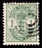 1903. Coat-of-Arms Type. 1 C. Green. Ring-canc. (Michel: 21) - JF103494 - Deens West-Indië