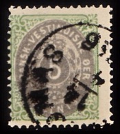1876-1879. Bi-coloured. 5 C. Green/gray. Normal Frame. Perf. 14x13½. (Michel: 10 I) - JF103509 - Dänisch-Westindien