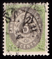 1876-1879. Bi-coloured. 5 C. Green/gray. Inverted Frame. Perf. 14x13½. (Michel: 10 II) - JF103508 - Deens West-Indië