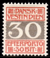 1905. Numeral Type.  30 Bit Red/grey (Michel: P7A) - JF103723 - Danish West Indies