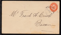 1891-1895. Stamped Envelope. 3 CENTS Red. Total Issued 15.000. Watermark Type III. Bott... (Michel: FACIT FK 8) - JF1036 - Deens West-Indië