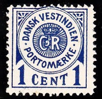 1902. Ring Type. 1 Cent Blue (Michel: P1) - JF103731 - Danish West Indies