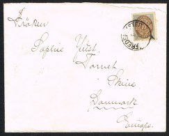 1876-1879. Bi-coloured. 10 C. Blue/dark Brown. Normal Frame. Perf. 14x13½. On Envelope ... (Michel: 11 Ic) - JF104811 - Dänisch-Westindien