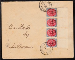 1902. Surcharge. Local, Black Surcharge. 2 CENTS 1902 On 3 C. Blue/red. Inverted Frame.... (Michel: 23 AII) - JF112157 - Deens West-Indië