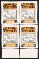 1912. Map. 4-block (Michel: 1912) - JF153226 - Danish West Indies