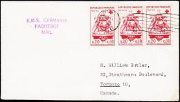 1966. CHARLOTTE AMALIE FEB 21 1966. 3X 0,20+0,10 C. R.M.S. CARMANIA PAQUEBOT MAIL.  (Michel: ) - JF125551 - Dänisch-Westindien