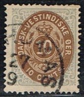 1876-1879. Bi-coloured. 10 C. Dark Light Pearl-grey/light Brown.  Normal Frame. Perf. 1... (Michel: 11 Ib) - JF153292 - Dänisch-Westindien