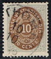 1876-1879. Bi-coloured. 10 C. Dark Light Pearl-grey/light Brown.  Normal Frame. Perf. 1... (Michel: 11 Ib) - JF153291 - Danish West Indies