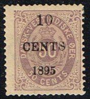 1895. Surcharge. 10 CENTS 1895 On 50 C. Violet. (Michel: 15) - JF153343 - Danish West Indies