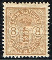 1903. Coat-of-Arms Type. 8 C. Brown. (Michel: 28) - JF153374 - Danish West Indies