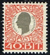 1905. Chr. IX. 40 Bit Grey/red. (Michel: 33) - JF153404 - Deens West-Indië