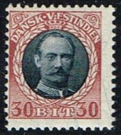 1907-1908. Frederik VIII. 30 Bit Black/brown-red. (Michel: 46) - JF153444 - Deens West-Indië
