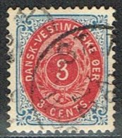 1896-1906. Bi-coloured. 3 C. Blue/red. Inverted Frame. Perf. 12 3/4. (Michel: 17 II) - JF153332 - Deens West-Indië