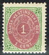 1896-1906. Bi-coloured. 1 Cent Green/red. Inverted Frame. Perf. 12 3/4. (Michel: 16 II) - JF153317 - Deens West-Indië