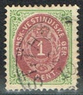 1896-1906. Bi-coloured. 1 Cent Green/red. Inverted Frame. Perf. 12 3/4. (Michel: 16 II) - JF153319 - Deens West-Indië