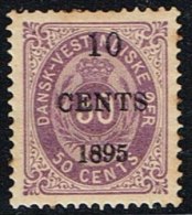 1895. Surcharge. 10 CENTS 1895 On 50 C. Violet. (Michel: 15) - JF153342 - Danish West Indies