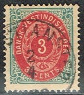1873-1874. Bi-coloured. 3 C. Blue/red. Inverted Frame. Perf. 14x13½. (Michel: 6 IIb) - JF153325 - Deens West-Indië