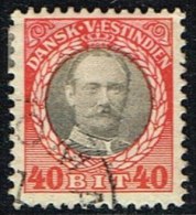1907-1908. Frederik VIII. 40 Bit Grey/red. (Michel: 47) - JF153448 - Danish West Indies