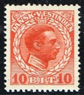 1915-1916. Chr. X. 10 Bit Red. (Michel: 50) - JF153455 - Dänisch-Westindien