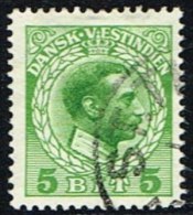 1915-1916. Chr. X. 5 Bit Green. (Michel: 49) - JF153452 - Deens West-Indië