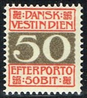 1905. Numeral Type. 50 Bit Red/grey (Michel: P8A) - JF153512 - Dänisch-Westindien