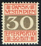 1905. Numeral Type.  30 Bit Red/grey (Michel: P7A) - JF153511 - Deens West-Indië