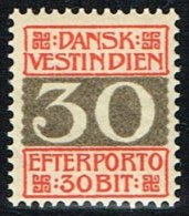 1905. Numeral Type.  30 Bit Red/grey (Michel: P7A) - JF153509 - Deens West-Indië