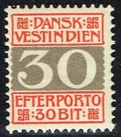 1905. Numeral Type.  30 Bit Red/grey (Michel: P7A) - JF153510 - Danish West Indies