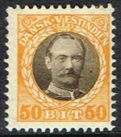 1907-1908. Frederik VIII. 50 Bit Brown/yellow. (Michel: 48) - JF157874 - Danish West Indies