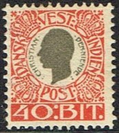 1905. Chr. IX. 40 Bit Grey/red. (Michel: 33) - JF161620 - Deens West-Indië