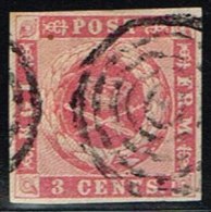 1866. 3 C. Carmine-rose, Burlage C Or D. (Michel: 2) - JF158926 - Danish West Indies