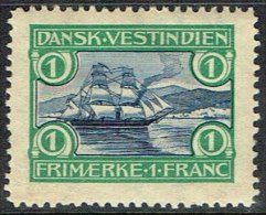 1905. St. Thomas Harbour. 1 Fr. Blue/green. (Michel: 35) - JF157867 - Danish West Indies