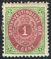 1896-1906. Bi-coloured. 1 Cent Green/red. Inverted Frame. Perf. 12 3/4. (Michel: 16 II) - JF157870 - Deens West-Indië