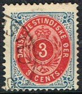 1896-1906. Bi-coloured. 3 C. Blue/red. Inverted Frame. Perf. 12 3/4. (Michel: 17 II) - JF157869 - Dänisch-Westindien