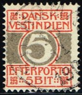 1905. Numeral Type.  5 Bit Red/grey ST. THOMAS 15 11 190?. (Michel: P5A) - JF158919 - Deens West-Indië