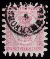 1866-1874. Coat Of Arms. Penni & Mark. Roulette III (long Tongue). 40 PEN. Rose On Lila... (Michel: 9 Cx) - JF100645 - Unused Stamps