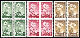 1949. Tuberculosis. Complete Set (3 V.). Blocks Of 4. (Michel: 365-367) - JF100737 - Neufs