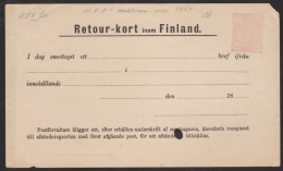 Retour-kort Inom Finland. 10 PENNI.  (Michel: ) - JF111646 - Postwaardestukken