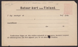Retour-kort Inom Finland. 10 PENNI.  (Michel: ) - JF111646 - Enteros Postales