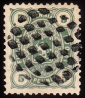 1885. Coat Of Arms. Perf. 12½. 5 P. Green. Figurecancel. (Michel: 20) - JF157530 - Ongebruikt