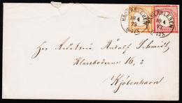 1873. HADERSLEBEN 10 4 73 On Cover (tear) To Kjöbenhavn With ½ + 1 GROSCHEN.  (Michel: ) - JF107438 - Lettres & Documents