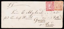 1868. CHRISTIANSFELD 16 1 68 9-10 V On Small Cover To Gaarde Pr. Warde With ½ + 1 GROSC... (Michel: ) - JF107439 - Lettres & Documents