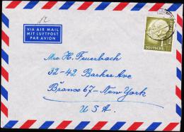 1955. 1 DM HEUSS FÜSTAUFELDBRUCK 12.1.55.  NEW YORK.  (Michel: 194) - JF123422 - Sonstige & Ohne Zuordnung