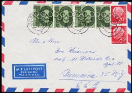 1956. 4X 10 PF OLYMPIC. + 2X 20 PF HEUSS. BREMEN 17.7.56.  (Michel: 231) - JF123429 - Other & Unclassified