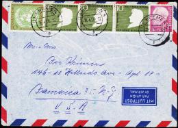 1956. 10 PF UN + 3X 10 PF. HEINE + 40 PF BREMEN 16.4.56.  (Michel: 221) - JF123414 - Autres & Non Classés