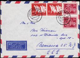 1955. 2 X 20 PF + 2X 20 PF. BREMEN 15.8.55.  (Michel: 215-216) - JF123410 - Other & Unclassified