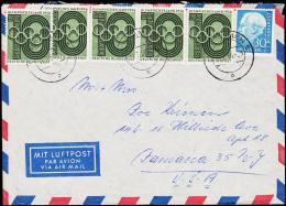 1956. OLYMPIC. 5X 10 PF + 30 PF. BREMEN 21.7.56.  (Michel: 231) - JF123411 - Other & Unclassified