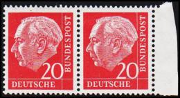 1957. HEUSS 20 PF. PAIR.  (Michel: 185) - JF125961 - Andere & Zonder Classificatie